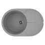 Мойка для кухни врезная кварцевая в комплекте с сифоном BAU Dream Gray silk 78х51, серый шёлк