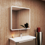 Зеркало-шкаф Bau Stil 80х80, LED подсветка, сенсор, плавное закрывание, оборачиваемый