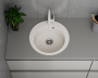 Мойка для кухни BAU Dream Pro D 48, без выпуска, белый песок