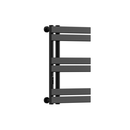 Полотенцесушитель дизайнерский электрический BAU Eastern Wind Black 80х50, подключение нижнее, черный матовый