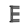 Полотенцесушитель дизайнерский электрический BAU Eastern Wind Black 80х50, подключение нижнее, черный матовый