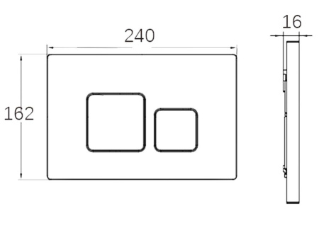 Кнопка смыва BAU Soul для инсталляции, хром Q00016