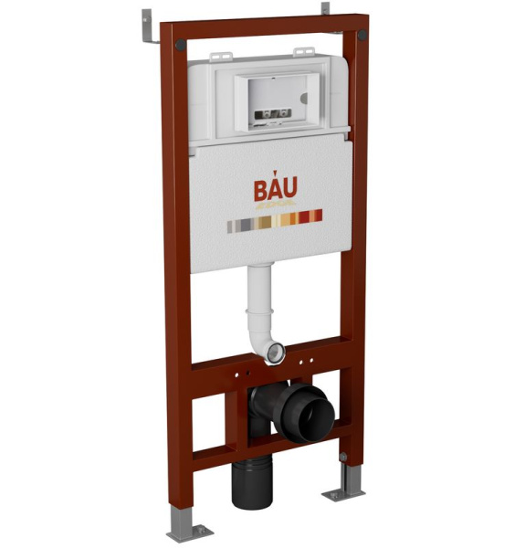 Комплект BAU 6 в 1: инсталляция BAU PRO, унитаз подвесной торнадо Bau Nimb Hurricane-2, сиденье дюропласт микролифт, клавиша BAU Stil, белый глянец