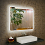 Зеркало Bau Stil 100х70, LED подсветка, сенсор, пластиковый защитный корпус