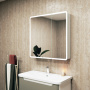Зеркало-шкаф Bau Stil 80х80, LED подсветка, сенсор, плавное закрывание, оборачиваемый
