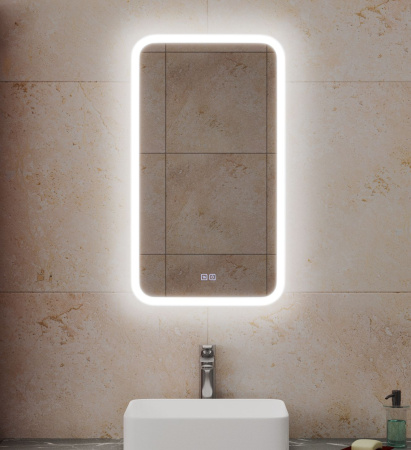 Зеркало Bau Stil 40х70, LeD подсветка, сенсор, антипар, пластиковый защитный корпус