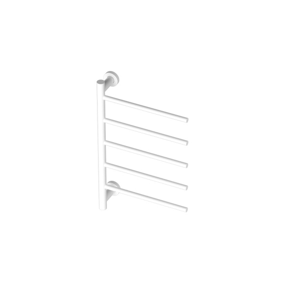 Полотенцесушитель дизайнерский электрический BAU Nimb White 62,5х40, подключение нижнее, белый матовый