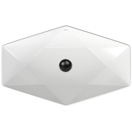 Раковина накладная со смесителем и выпуском (на столешницу BAU Crystal 64х40, белая + смеситель Hotel Black, черный, выпуск клик-клак черный)