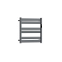 Полотенцесушитель дизайнерский электрический BAU Elite Gun Grey 53х52, подключение справа, темно-серый металлик