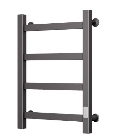 Полотенцесушитель электрический профильный Маргроид BAU Gun Grey В81/10 40х60, П4 темно-серый металлик с таймером, универсальное подключение
