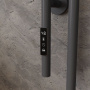 Полотенцесушитель дизайнерский электрический BAU Wall Clip Gun Grey 120х30, темно-серый металлик