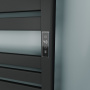 Полотенцесушитель дизайнерский электрический BAU Elite Elegant Black 60х45, подключение справа, черный матовый