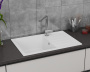 Мойка для кухни оборачиваемая с крылом BAU Stil White snow 75х50, выпуск с сифоном в комплекте, белый снег