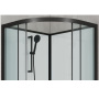 Душевая кабина BAU Nimb Black Rand 90x90х215, прозрачное закаленное стекло, черный профиль