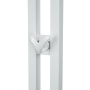 Полотенцесушитель дизайнерский электрический, профильный BAU Stella Square 10х160, 2 коллектора, 2 крючка, белый полуматовый