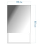 Шкаф-зеркало для ванной Bau Dream 40, белый