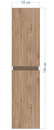 Пенал подвесной Bau Dream Blackwood 35*150, 2 дверцы, универсальный