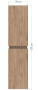 Пенал подвесной Bau Dream Blackwood 35*150, 2 дверцы, универсальный