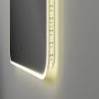 Зеркало Bau Palace Limited Edition 800х800, сенсор на взмах, c LED подсветкой, защитный корпус с высокой светопроницаемостью, теплый свет