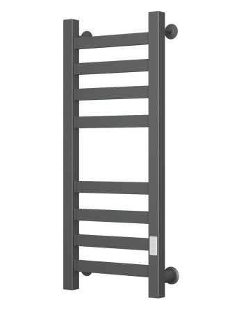 Полотенцесушитель электрический профильный Маргроид BAU Gun Grey В81/10 30х80 темно-серый металлик с таймером, универсальное подключение