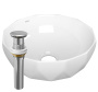 Раковина накладная на столешницу BAU Diamond D40, белая + выпуск клик-клак, хром