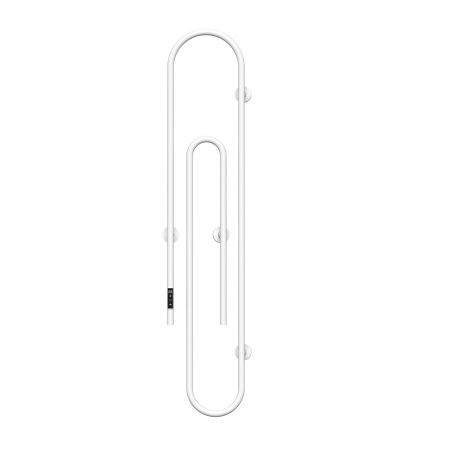 Полотенцесушитель дизайнерский электрический BAU Wall Clip White 150х30, белый матовый