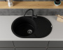 Мойка для кухни врезная кварцевая в комплекте с сифоном BAU Dream Anthracite 78х51, антрацит