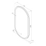 Зеркало Bau Kaps 55, овальное, LED подсветка, сенсор, пластиковый защитный корпус