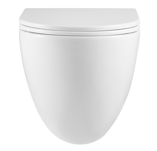 Унитаз подвесной безободковый с вихревым смывом Bau Dream Hurricane3, закрытый снизу, микролифт