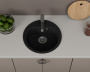 Мойка для кухни BAU Dream Black stone D 44, выпуск с сифоном в комплекте, черный камень