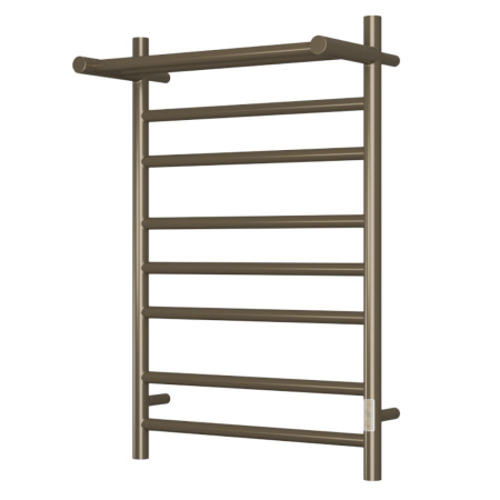 Полотенцесушитель электрический с полкой BAU Stil Shelf 50х80, 7 планок, универсальный, антикварная бронза