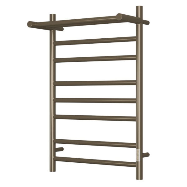 Полотенцесушитель электрический с полкой BAU Stil Shelf 50х80, 7 планок, универсальный, антикварная бронза