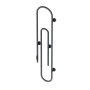 Полотенцесушитель дизайнерский электрический BAU Wall Clip Gun Grey 150х30, темно-серый металлик