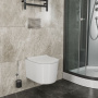 Комплект BAU 6 в 1: инсталляция BAU PRO, унитаз подвесной безободковый Bau Hotel PRO, сиденье быстросъемное микролифт, клавиша BAU Stil, хром