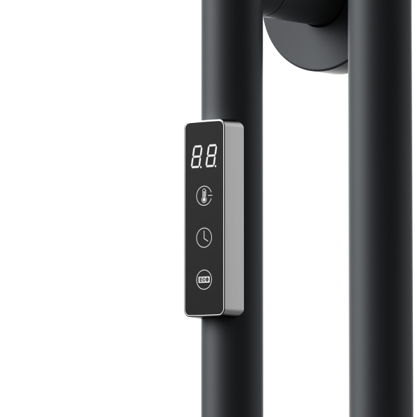 Полотенцесушитель дизайнерский электрический BAU Wall Clip Gun Grey 120х30, темно-серый металлик