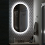 Зеркало Bau Kaps 55, овальное, LED подсветка, сенсор, пластиковый защитный корпус