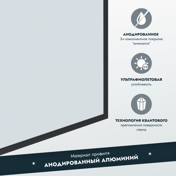 Шторка на ванну стеклянная BAU Stil Black 140х70 см прозрачное стекло, черный матовый профиль