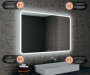 Зеркало Bau Stil 100х70, LED подсветка, сенсор, пластиковый защитный корпус