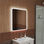 Зеркало Bau Stil 70х80, сенсорная LED подсветка, пластиковый защитный корпус