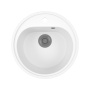 Мойка для кухни BAU Dream White snow D 44, выпуск с сифоном в комплекте, белый снег